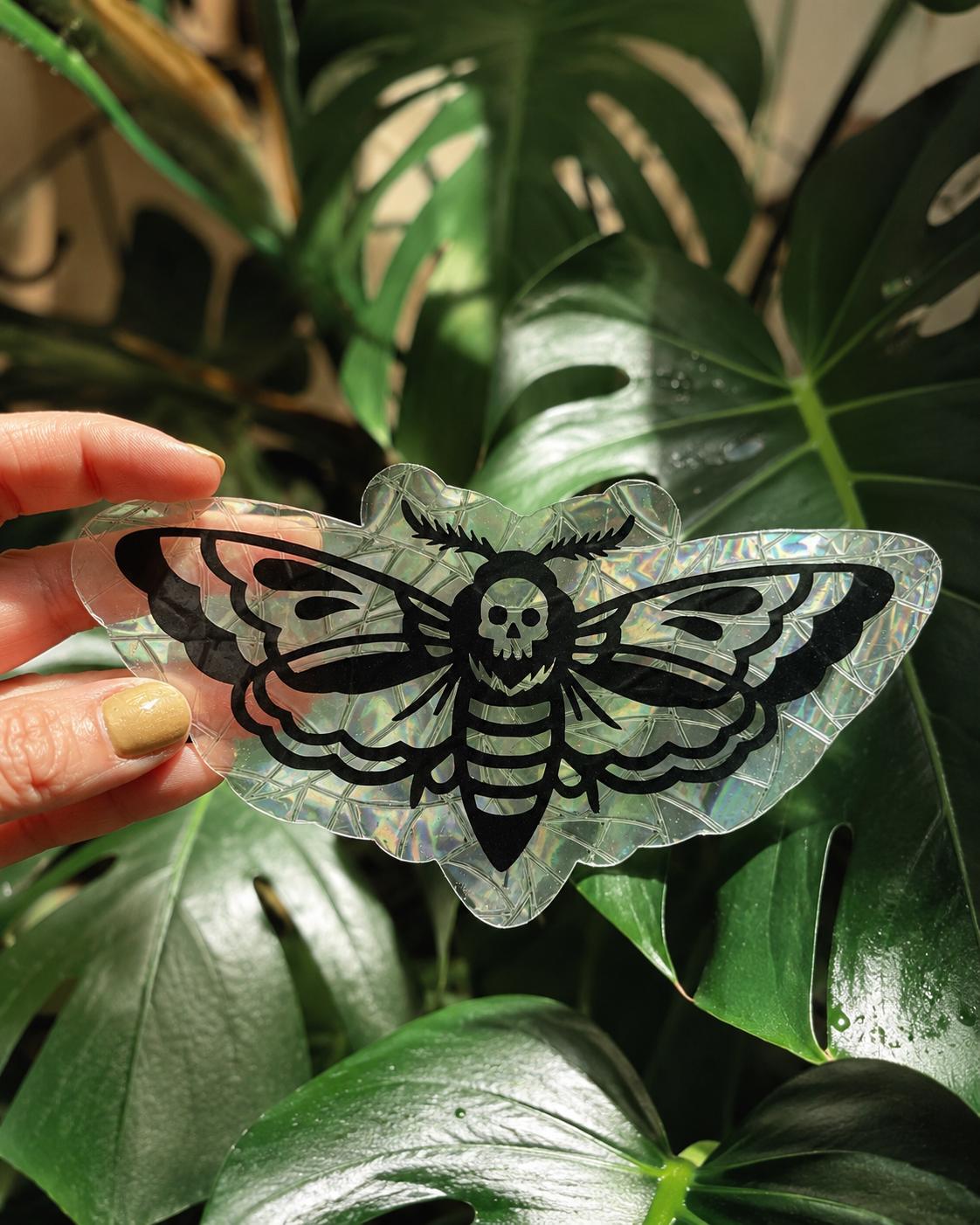 Death's-head Hawkmoth | Traditional Flash Prism Suncatcher