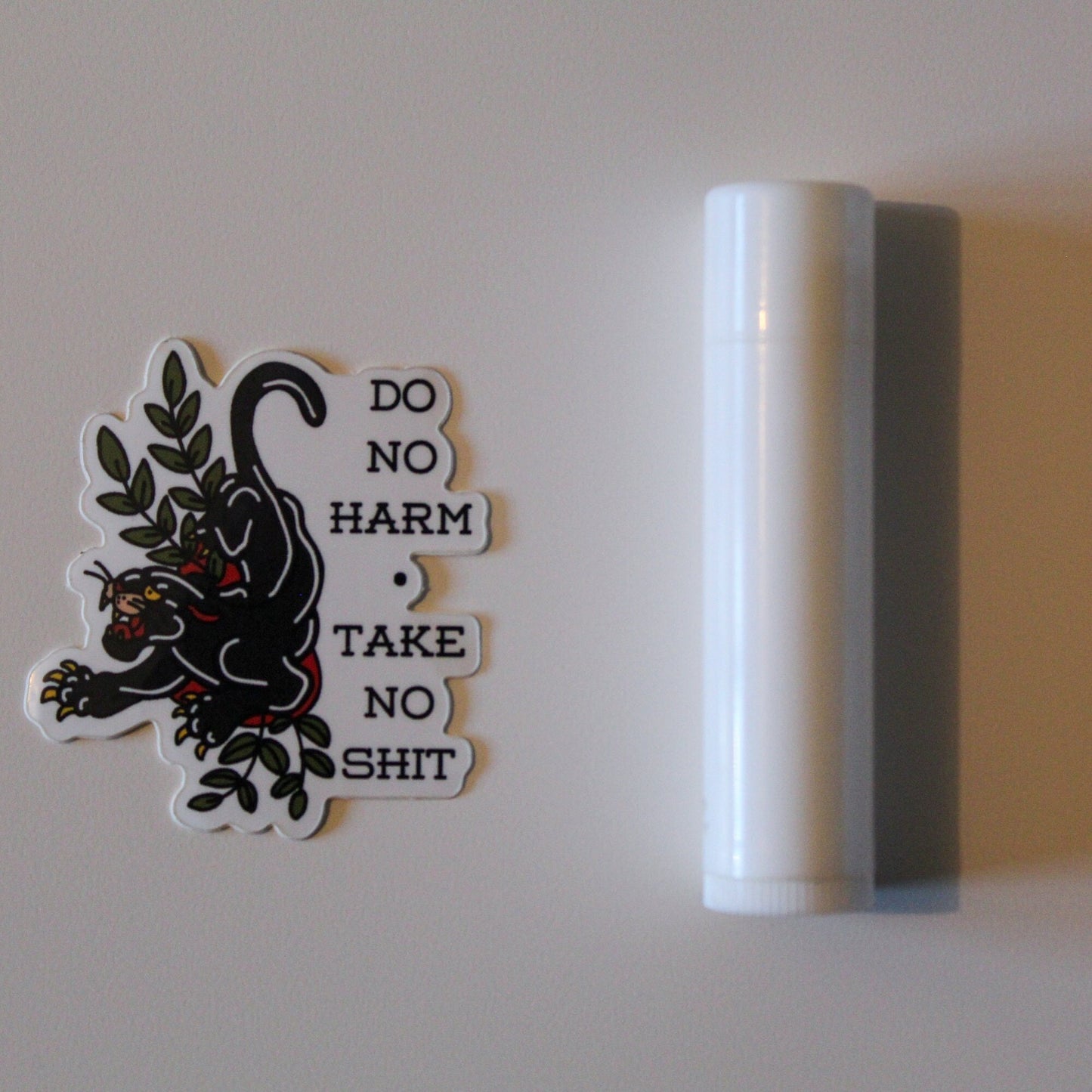 Do No Harm, Take No Shit | Traditional Flash Panther Sticker