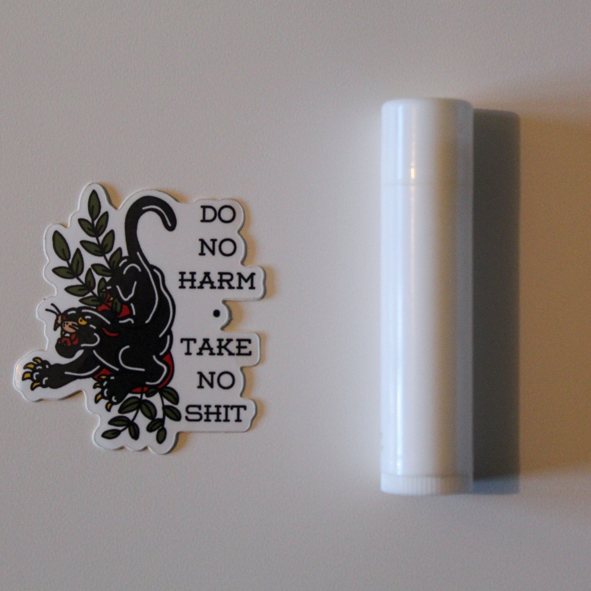 Do No Harm, Take No Shit | Traditional Flash Panther Sticker