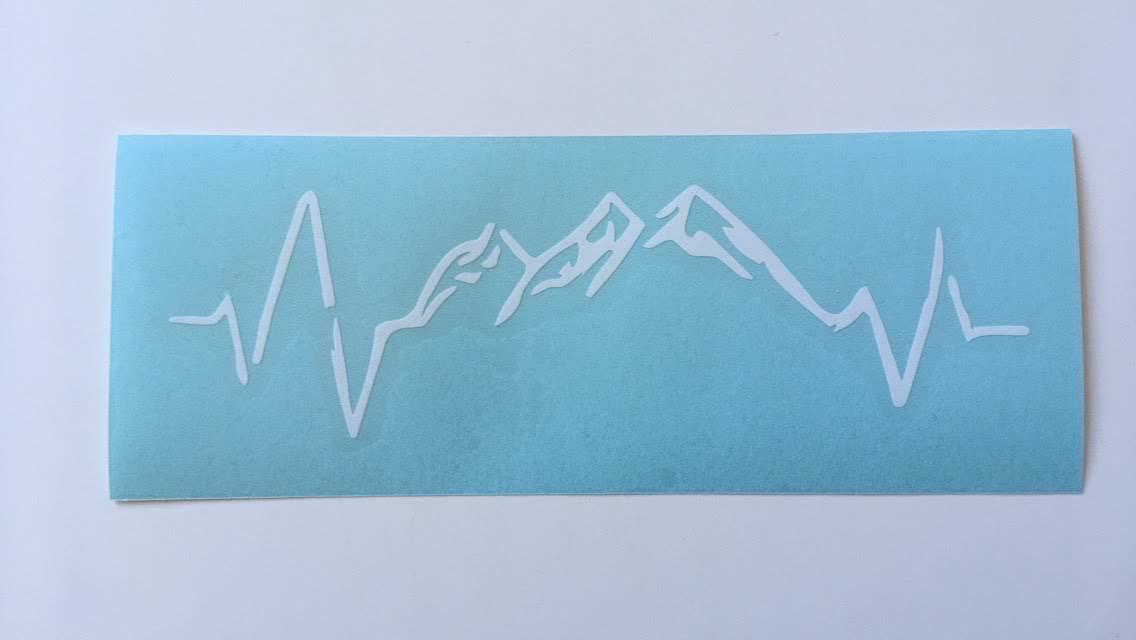 Mountain Heartbeat | Permanent Vinyl Decal
