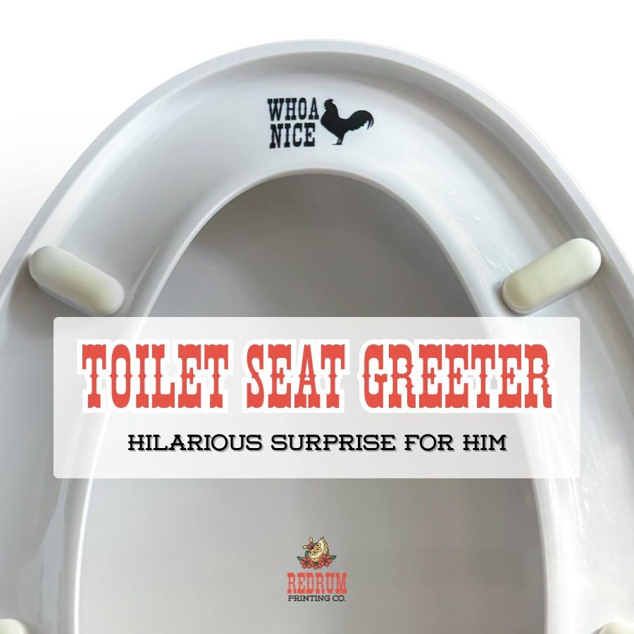 Whoa, Nice Cock | Rooster Toilet Seat Vinyl Decal
