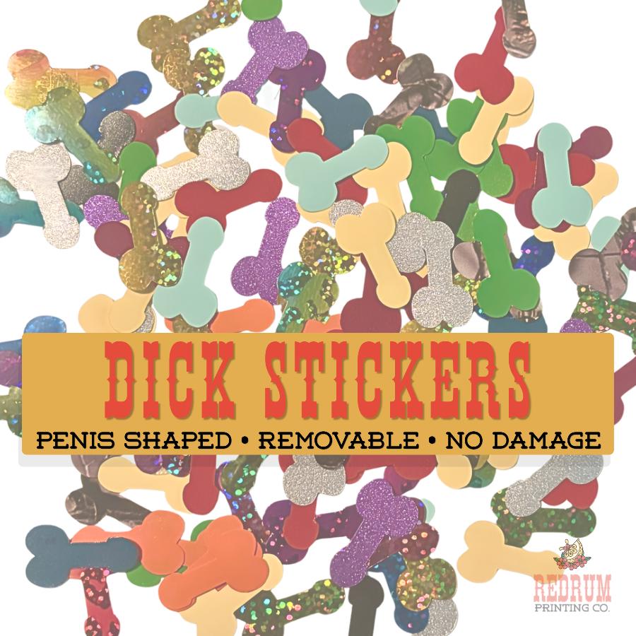 DICK STICKS | Vinyl Penis Sticker Pack | Customizable Waterproof Stickers