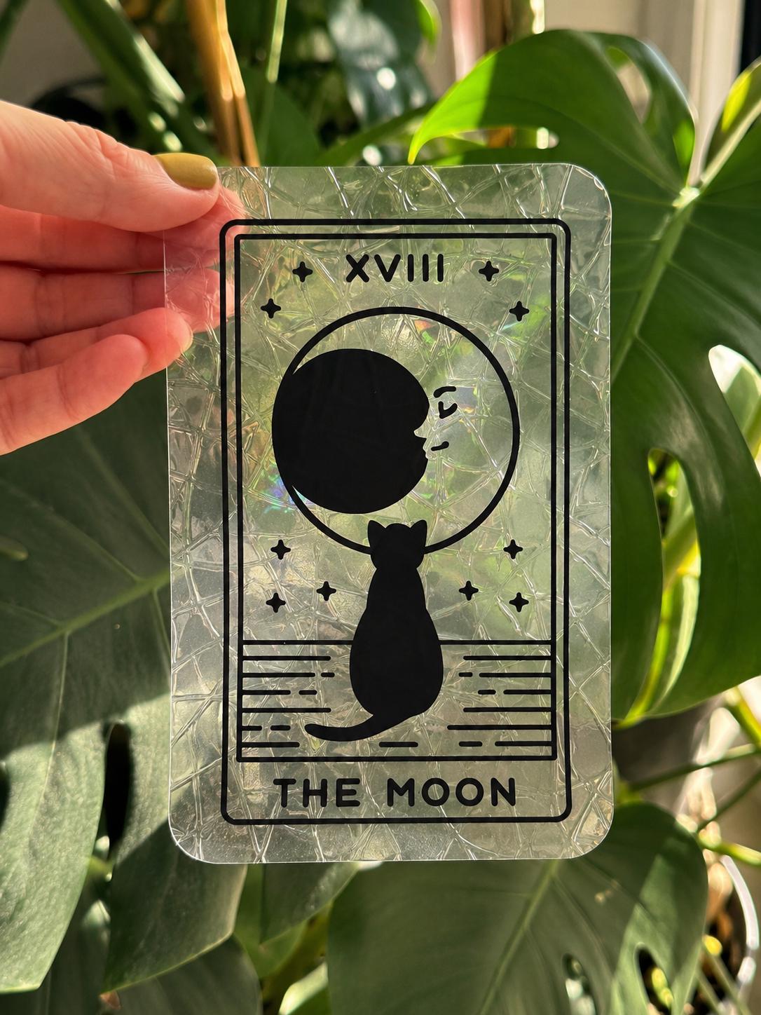 The Moon | Black Cat Tarot Prism Suncatcher