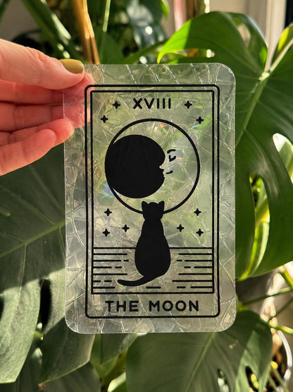 The Moon | Black Cat Tarot Prism Suncatcher