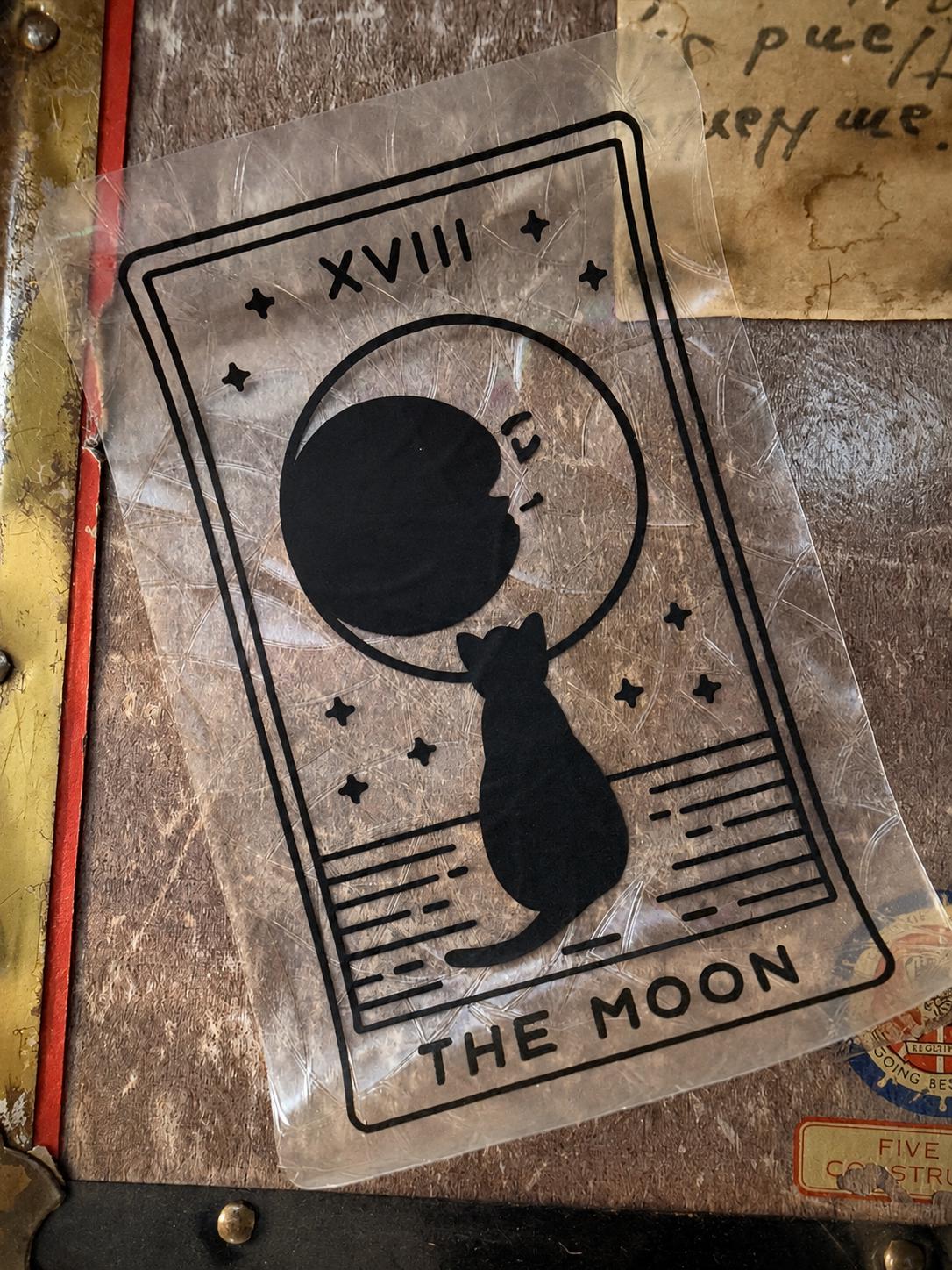 The Moon | Black Cat Tarot Prism Suncatcher