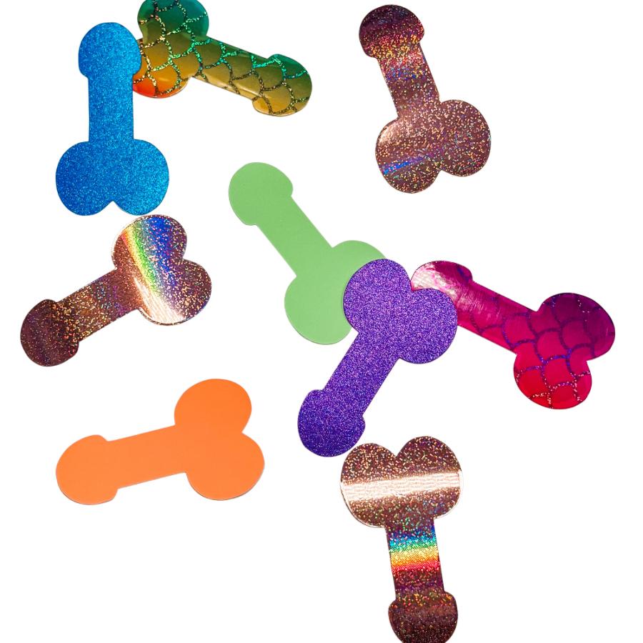 DICK STICKS | Vinyl Penis Sticker Pack | Customizable Waterproof Stickers