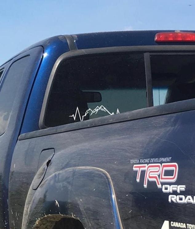 Mountain Heartbeat | Permanent Vinyl Decal