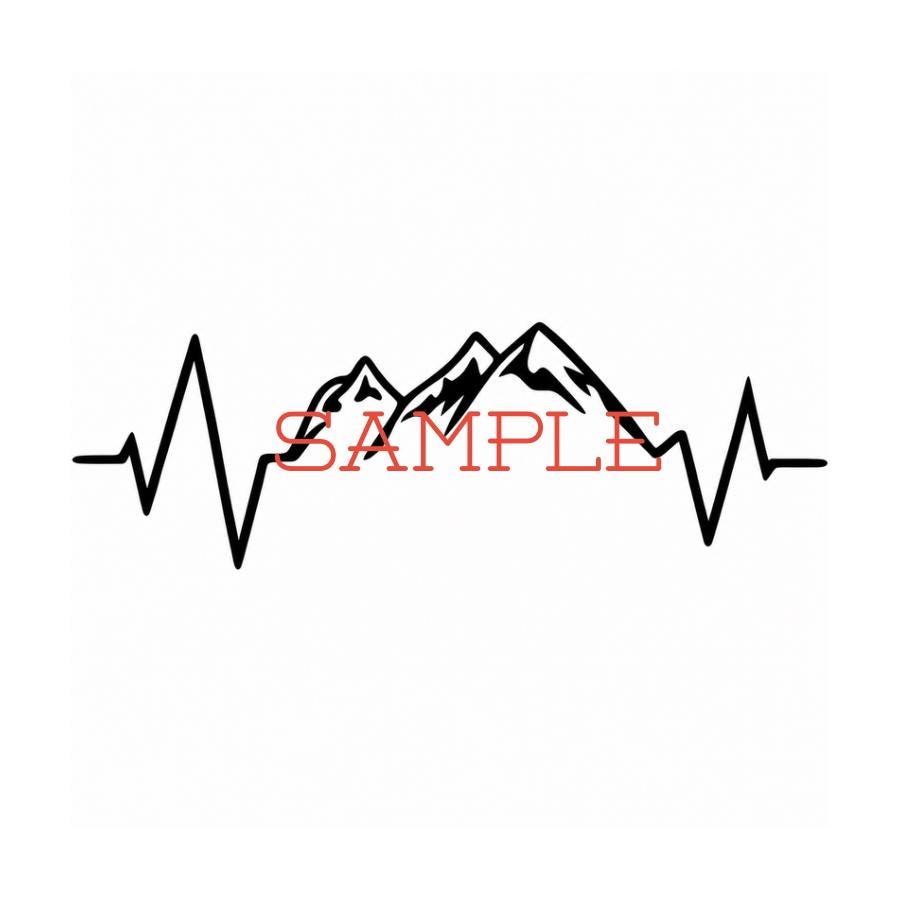 Mountain Heartbeat | Permanent Vinyl Decal