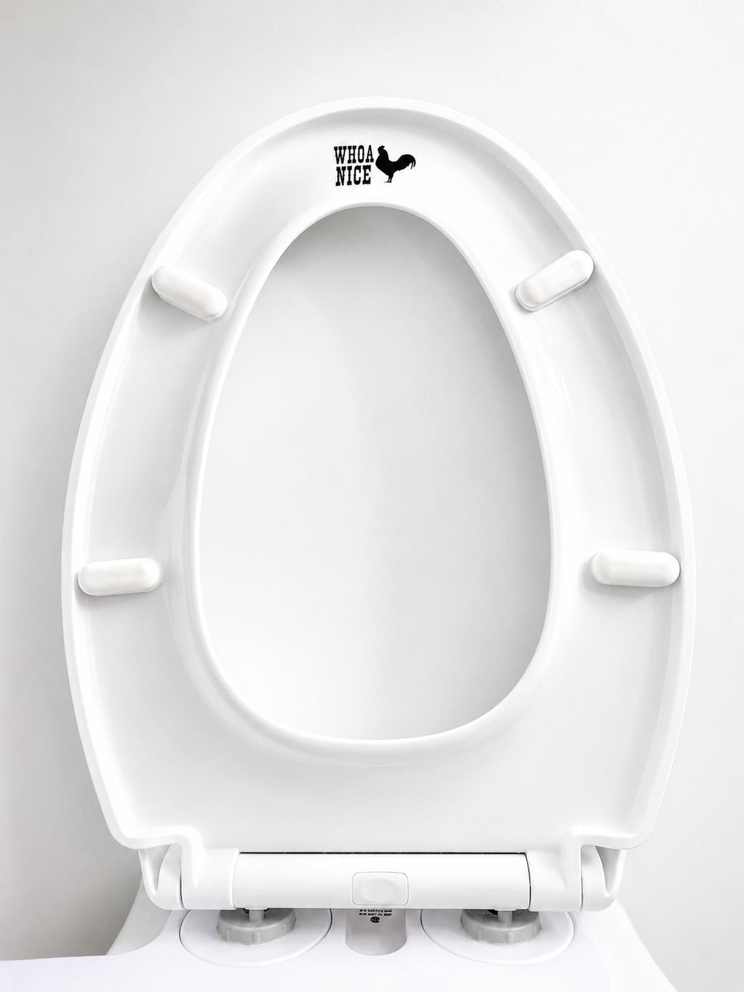 Whoa, Nice Cock | Rooster Toilet Seat Vinyl Decal