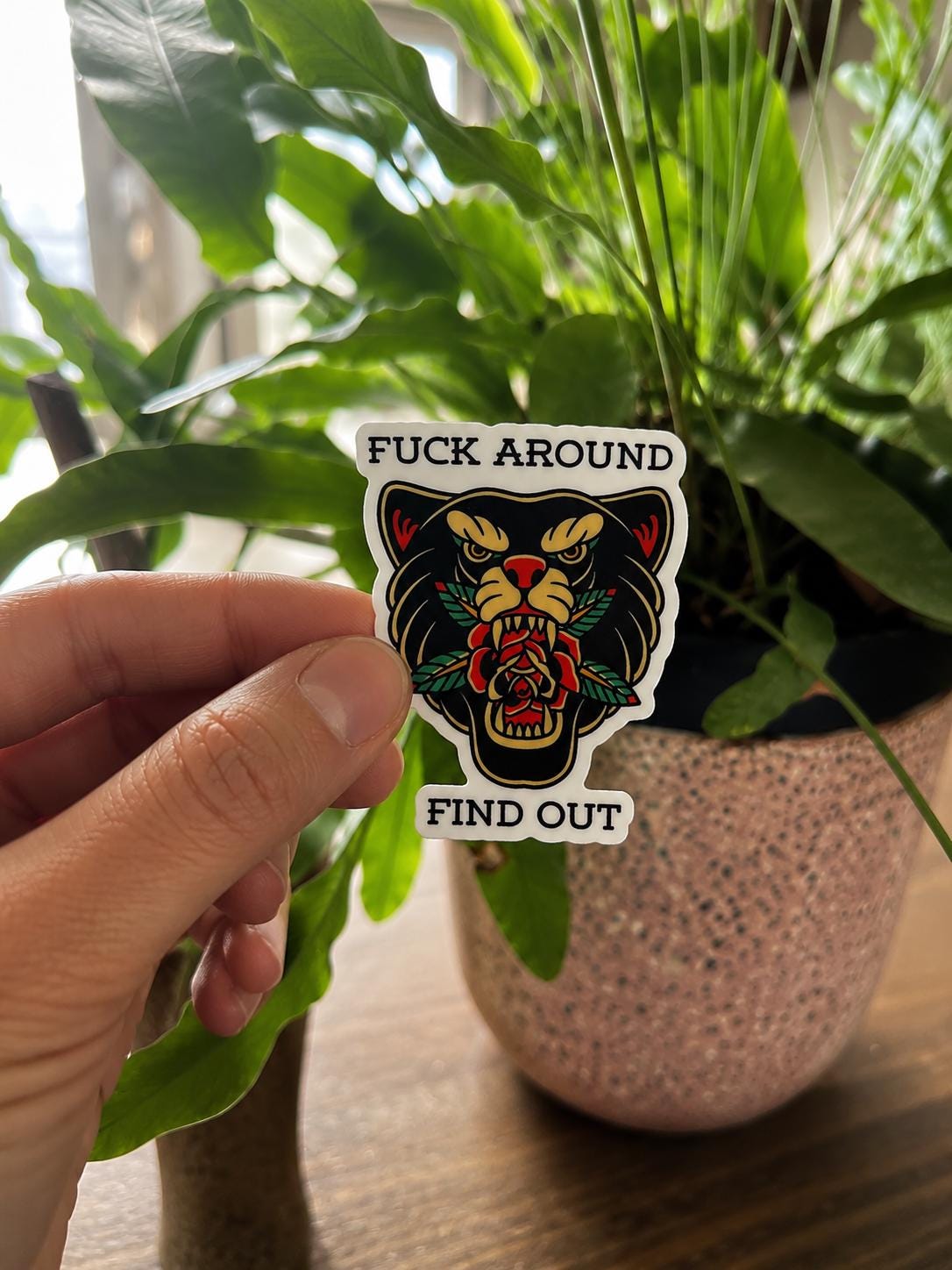 Fuck Around and Find Out | Panther & Rose Vinyl Sticker