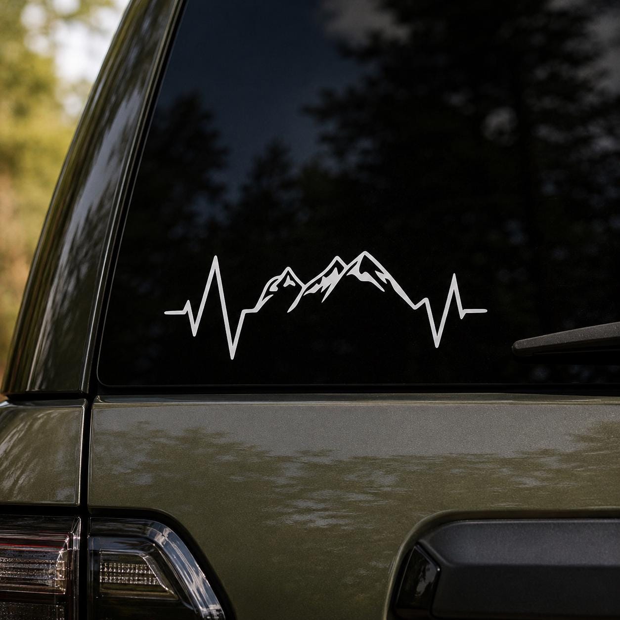 Mountain Heartbeat | Permanent Vinyl Decal