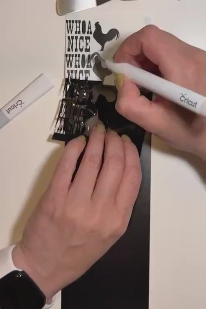 Whoa, Nice Cock | Rooster Toilet Seat Vinyl Decal
